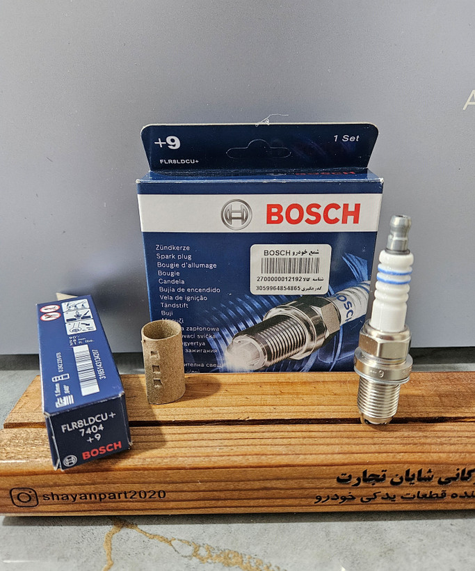 شمع بوش پایه کوتاه دو پلاتین 9+